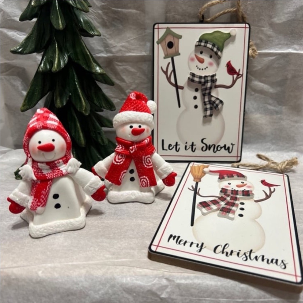 Festive Snowman Ornaments Bundle